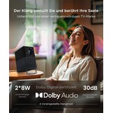 TCL A1s Beamer 4K Full HD, Officieel Google TV (APV/Netflix/Disney), 2x Dolby 8W, 600 ISO Lumen, Bluetooth en WIFI, Autofocus, Trapeziumcorrectie, voor Telefoon- en Gameprojectie, Thuisbioscoop