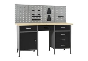 vidaXL Gaatjespaneel wandgemonteerd 4 st 40x58 cm staal