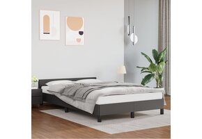 vidaXL Bedframe Kunstleer Grijs 120x190 cm - 37% Korting!