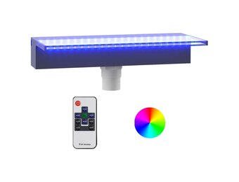 vidaXL Watervaloverlaat met RGB LED's | 45 cm Acryl | 35% Korting