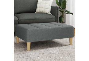 vidaXL Voetenbank 77x55x31 cm stof donkergrijs - 37% Korting!