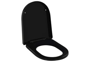 vidaXL Toiletbril Soft-Close Zwart - 64% Korting