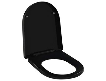 vidaXL Toiletbril Soft-Close Zwart - 64% Korting
