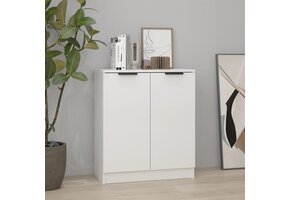 vidaXL Dressoir 60x30x70 cm bewerkt hout hoogglans wit