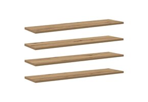 vidaXL Boekenplank Bord 4 pcs Bruin 80 x 20 x 1.5 cm Bewerkt hout