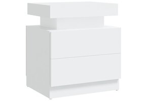 vidaXL Nachtkastje 45x35x52 cm bewerkt hout wit