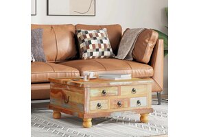 vidaXL Salontafel 70x70x38 cm gerecycled hout