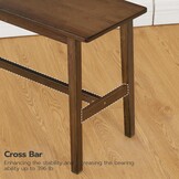 HOOBRO Bamboo Benches for Dining Room Bench, Kitchen Bench, Entrance Bench, Shoe Change Bench, Entrance Area for Living Room, Entrance, Easy to Assemble, Robust and Stable, Mocha Colour EMA03CD01G1