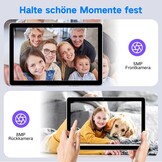 Tablet 10,1 inch Android 13 tablet met hoes, 6 GB RAM + 64 GB geheugen (1 TB uitbreidbaar), 1280 x 800 HD IPS-display, Widevine L1, 8 MP + 5 MP camera, wifi, 5000 mAh accu, Type-C, Bluetooth