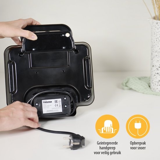 Tristar Wafelijzer - WF-2195 - 1000W - 2 wafels - Anti aanbaklaag - PFAS-vrij