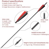 Narchery Carbon Jachtpijlen 31" - 12 Stuks | 30% Korting