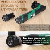 BATOCA S5 Minipolijstmachine met accu, rotatiepolijstmachine, excentrische polijstmachine, autopolijstmachine met 2 x 2,0 Ah accu, poetsmachine, voor auto-detailing, koplamp-behandelingsset