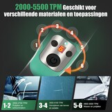 BATOCA S5 Minipolijstmachine met accu, rotatiepolijstmachine, excentrische polijstmachine, autopolijstmachine met 2 x 2,0 Ah accu, poetsmachine, voor auto-detailing, koplamp-behandelingsset