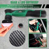 BATOCA S5 Minipolijstmachine met accu, rotatiepolijstmachine, excentrische polijstmachine, autopolijstmachine met 2 x 2,0 Ah accu, poetsmachine, voor auto-detailing, koplamp-behandelingsset