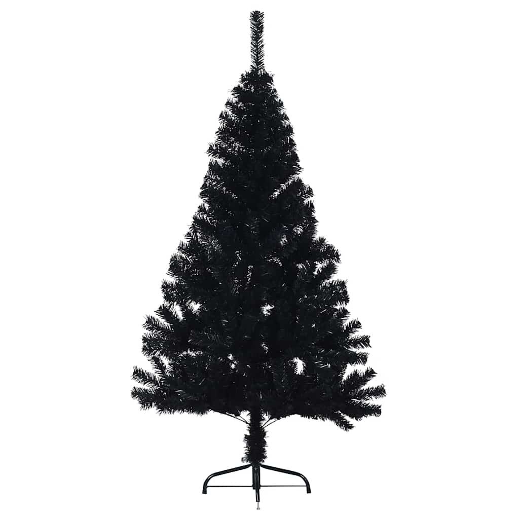 vidaXL Halve Kunstkerstboom 150cm PVC Zwart - 41% Korting!