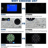 Elektronisch Dartbord met LED - 48 Spellen, 6 Soft Darts, 30% Korting