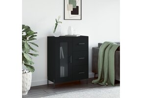 VidaXL Dressoir 69,5x34x90 cm Bewerkt Hout Zwart - 64% Korting!