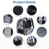 XL Katten- & Hondenrugzak (tot 12 kg) - Uitbreidbaar & Opvouwbaar - 30% Korting!