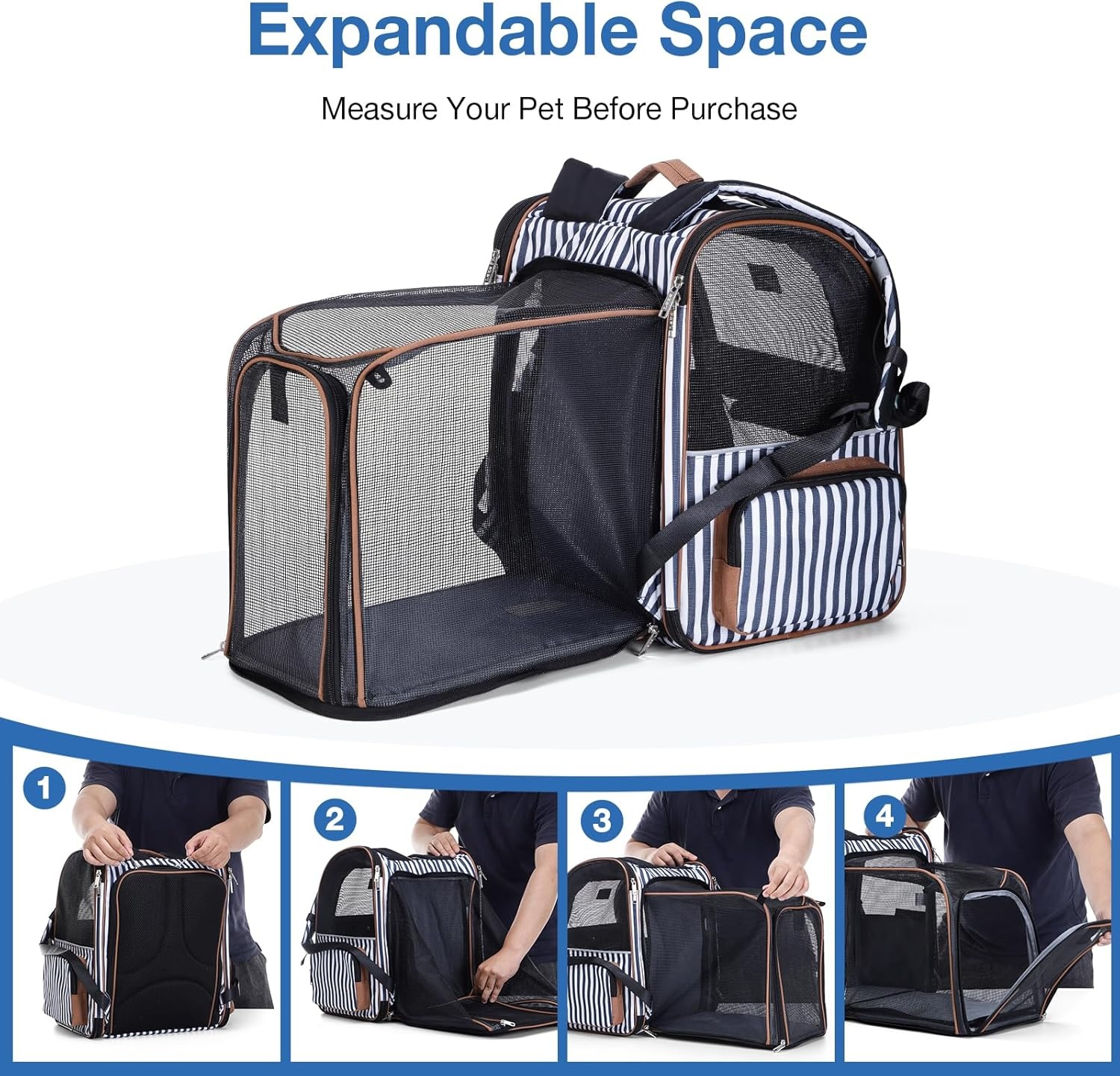 XL Katten- & Hondenrugzak (tot 12 kg) - Uitbreidbaar & Opvouwbaar - 30% Korting!