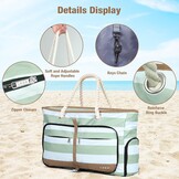 Waterproof Strandtas Dames (Groen Gestreept) - Nu 30% Korting!