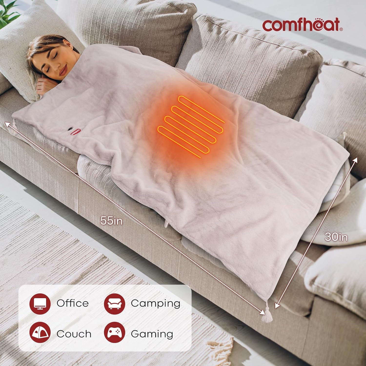 Verwarmende Sjaal 30% Korting - Draagbare Powerbank Inbegrepen