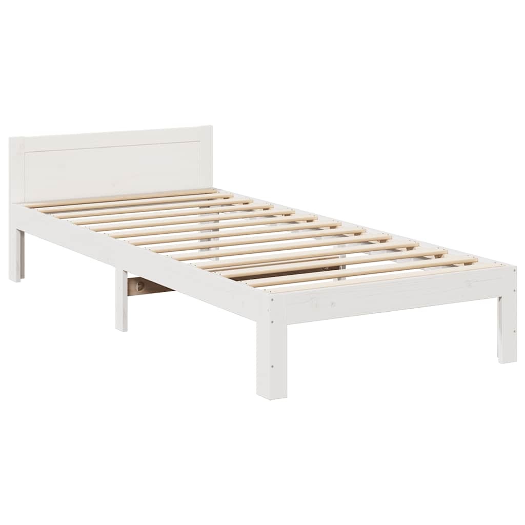 vidaXL Bedframe Grenenhout Wit 80x200 cm - 47% Korting!