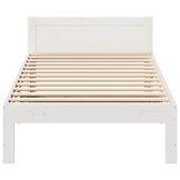 vidaXL Bedframe Grenenhout Wit 80x200 cm - 47% Korting!