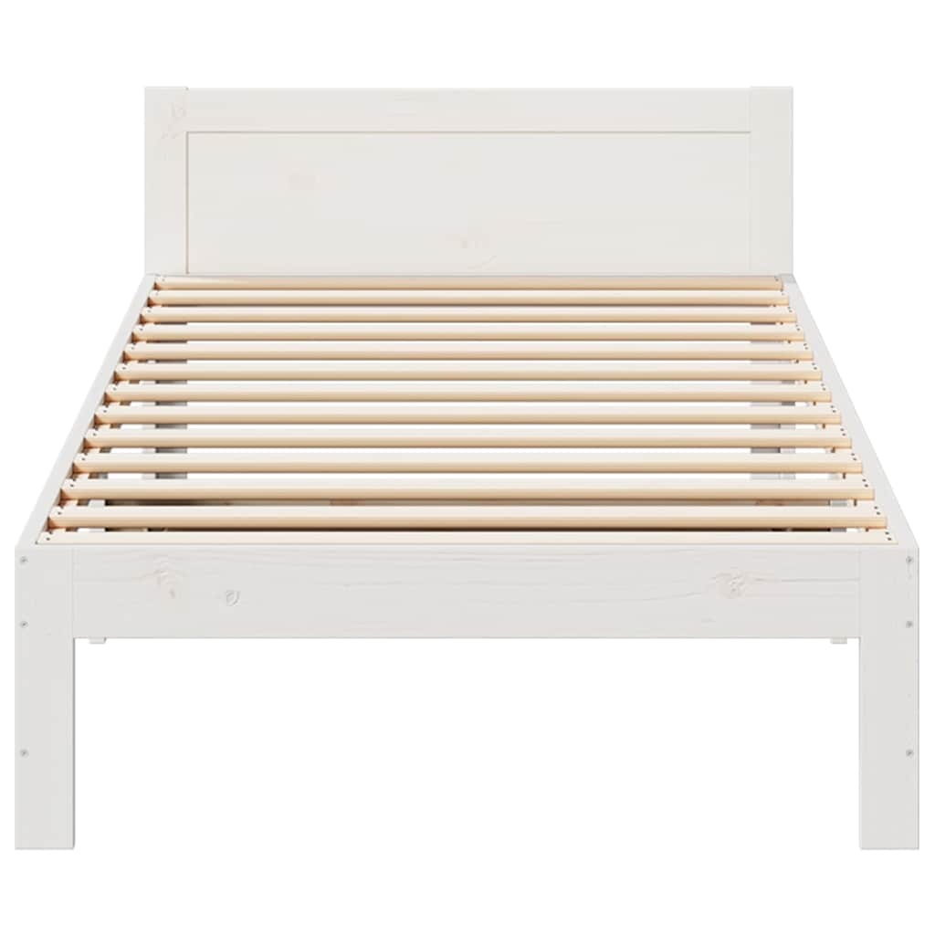 vidaXL Bedframe Grenenhout Wit 80x200 cm - 47% Korting!