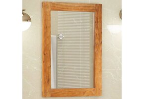 vidaXL Badkamerspiegel 50x70cm Massief Acaciahout - 64% Korting!