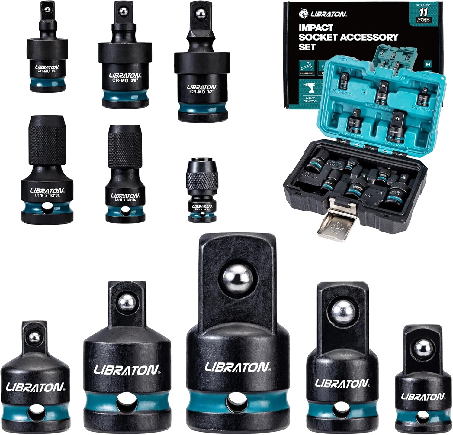 LIBRATON 11-delige Slagdoppen Adapter & Reducer Set - 30% Korting