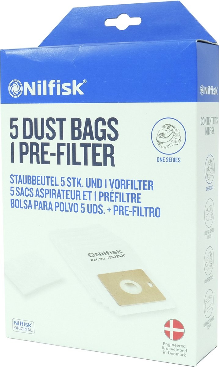 Nilfisk Stofzuigerzakken Go-Coupe - 5 Stuks - 62% Korting