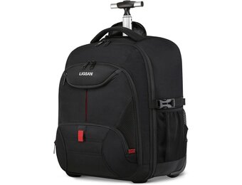 Geretourneerde Reistrolley Rugzak 45L - Zwart - 30% Korting