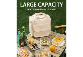 Dames Lunchtas - Lekvrij & Ruim - 30% Korting - Beige