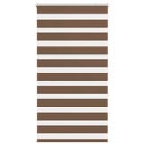 vidaXL Zebra rolgordijn 75x150 cm stofbreedte 70,9 cm polyester bruin