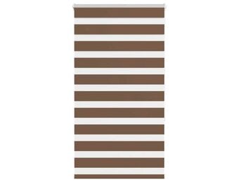 vidaXL Zebra rolgordijn 75x150 cm stofbreedte 70,9 cm polyester bruin