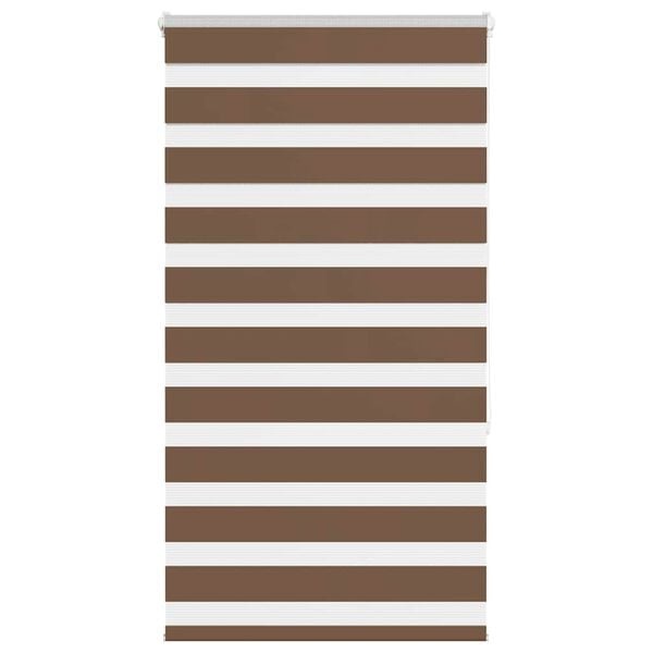 vidaXL Zebra rolgordijn 75x150 cm stofbreedte 70,9 cm polyester bruin