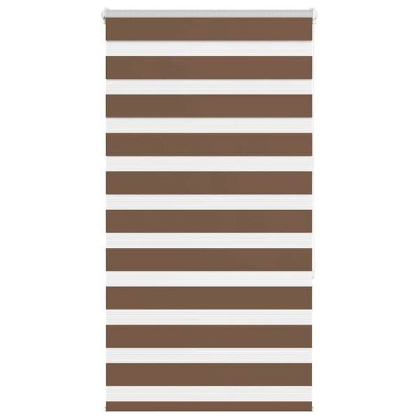 vidaXL Zebra rolgordijn 75x150 cm stofbreedte 70,9 cm polyester bruin