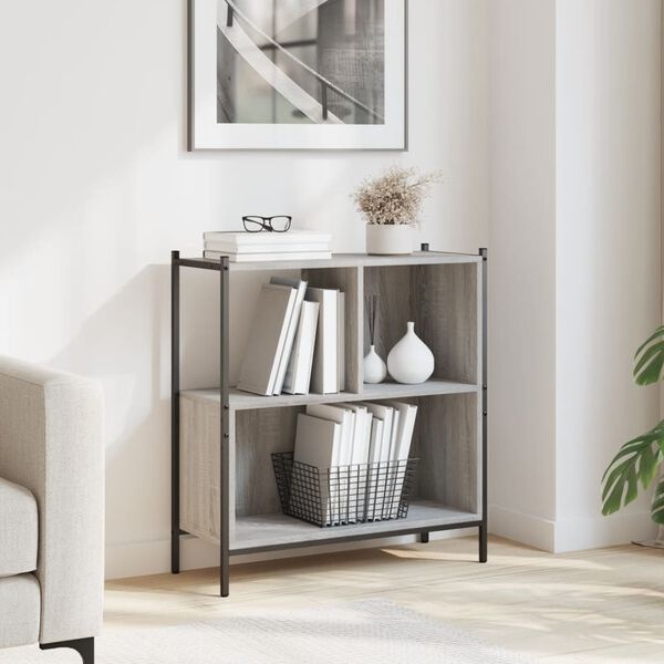 vidaXL Boekenkast Grijs Sonoma Eiken 72x28x77,5 cm - 55% Korting!