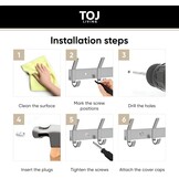 TOJ Wandgarderobe - Goud - 62cm - 16 Haken - 30% Korting
