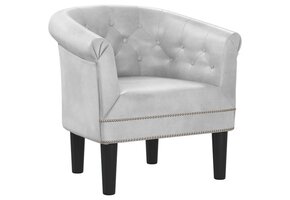 vidaXL Kuipstoel Kunstleer Zilverkleurig - Onvolledig