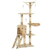 VidaXL Kattenkrabpaal 138cm Beige met Korting - 55% Off!