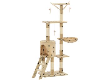 VidaXL Kattenkrabpaal 138cm Beige met Korting - 55% Off!