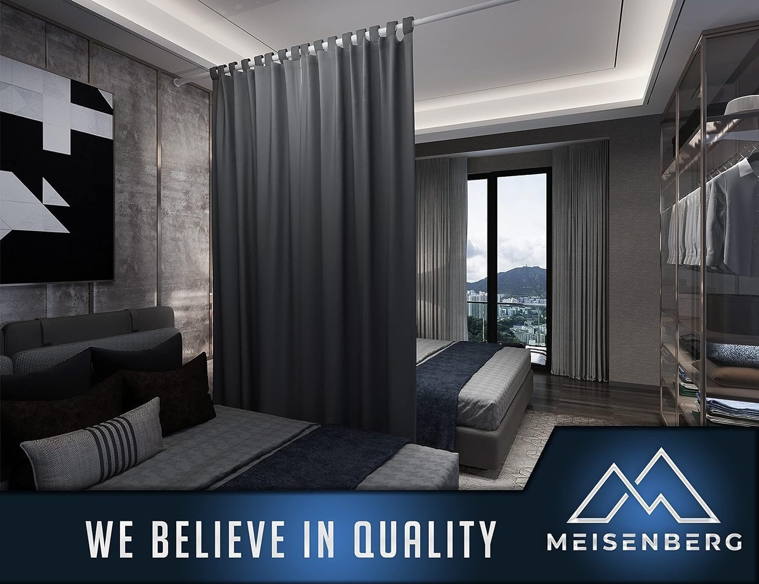 Deur/Douche Gordijnroede Wit 360-410 cm - 30% Korting!