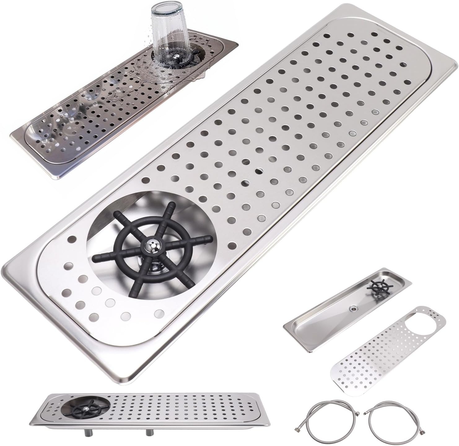 Bar Gootsteen met Rinser & Afvoer - Roestvrij Staal - 35% Korting