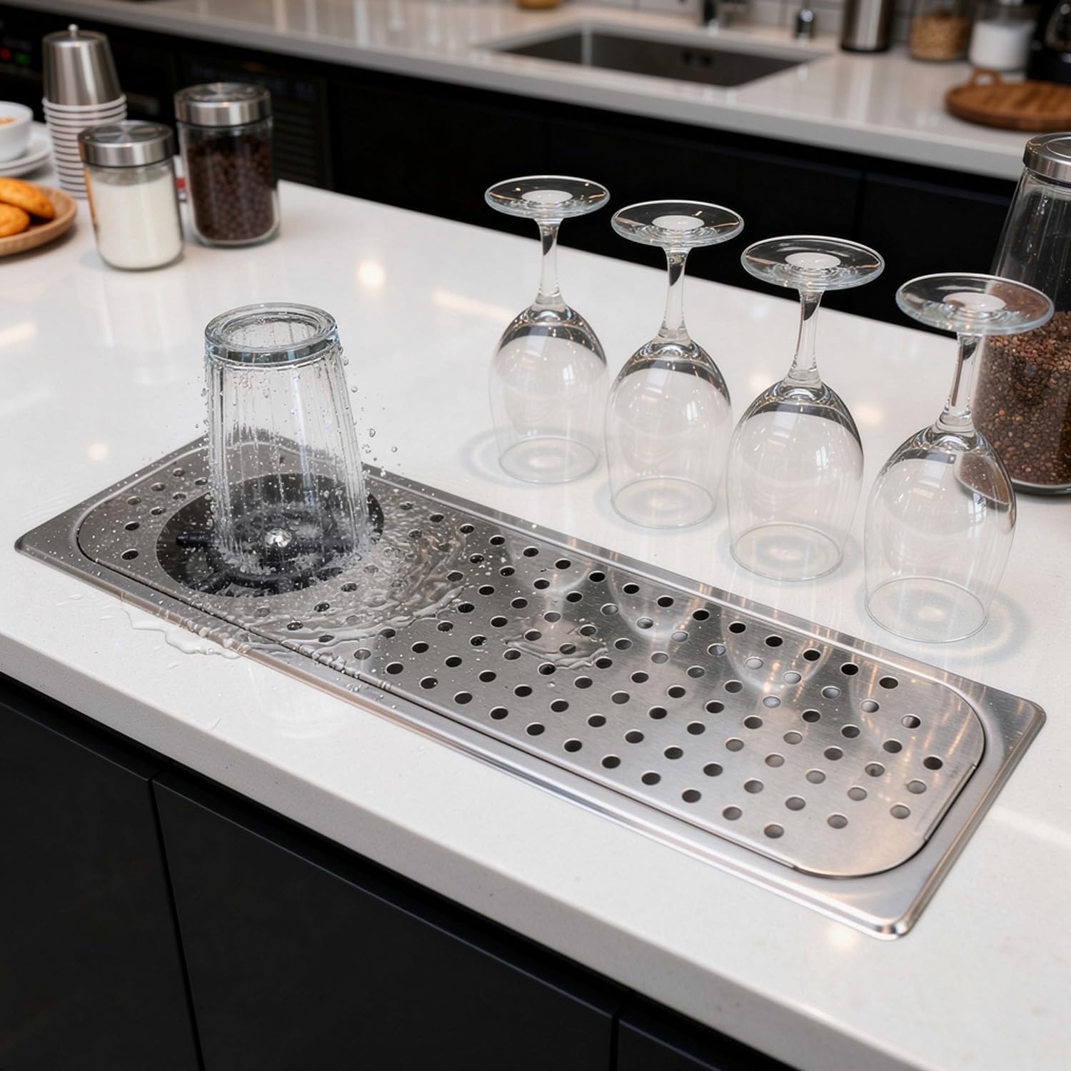 Bar Gootsteen met Rinser & Afvoer - Roestvrij Staal - 35% Korting