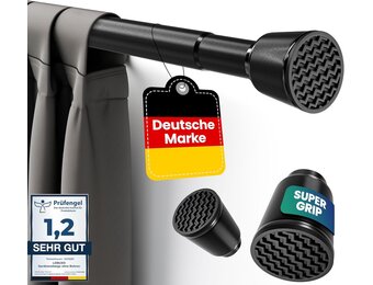 Gordijnroede Zwart 260-350cm - Boren Niet Nodig - 30% Korting!