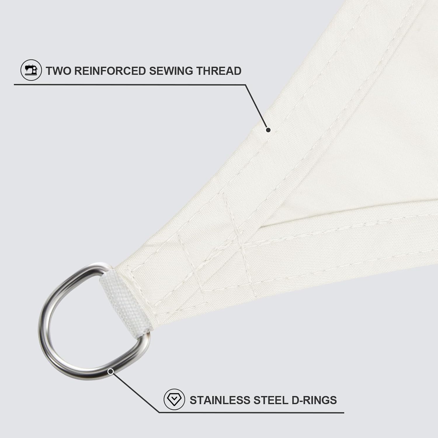 Sunnylaxx Zonnezeil 5x6m Crema - Waterdicht & UV-Beschermend - 30% Korting!