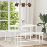 vidaXL Eettafel Wit (110cm) - Massief Grenenhout | 35% Korting