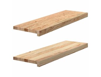 VidaXL Vensterbanken Massief Eikenhout 2 st. 80x30cm - Nu 41% Korting!