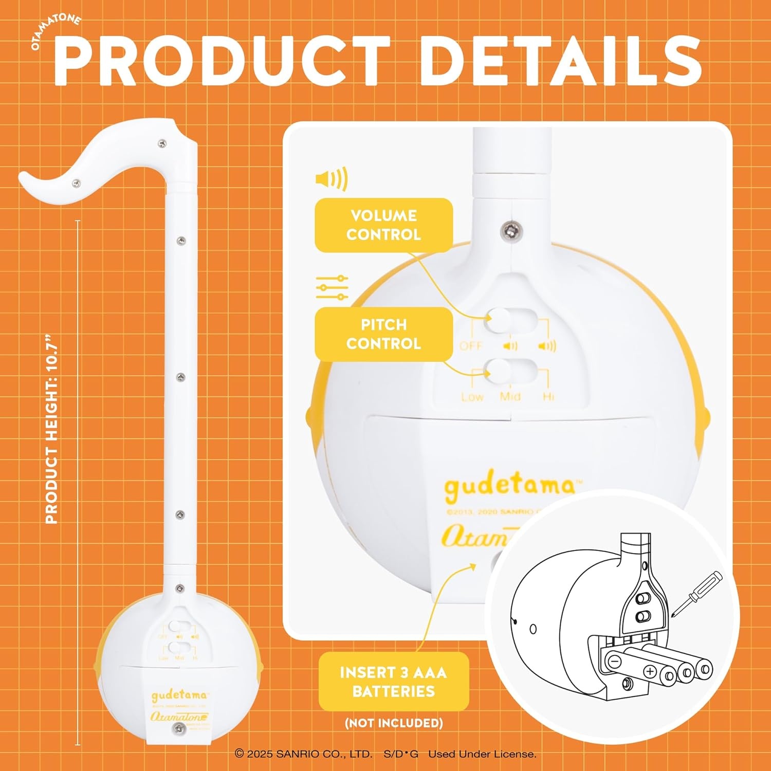 Otamatone Sanrio (Gudetama) - Special Edition Synthesizer Speelgoed | 30% Korting